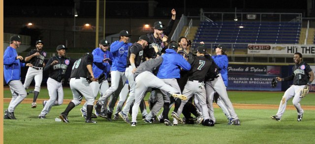 A majority of the players from last season's Cougars championship squad spent the 2015 season at Class-A Advanced Myrtle Beach, winning the Carolina League title.